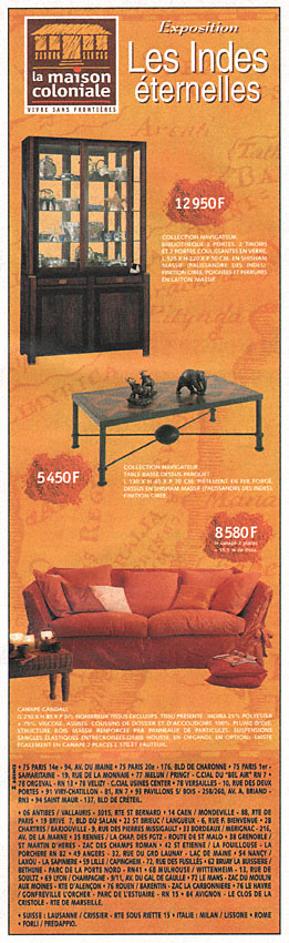 Marque Maison Coloniale 1999